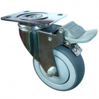 4 inch Medium duty Swivel Caster with Terrace Style Total Brake