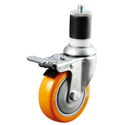 3inch TPE swivel caster with brake expanding adpter stem caster  special caster